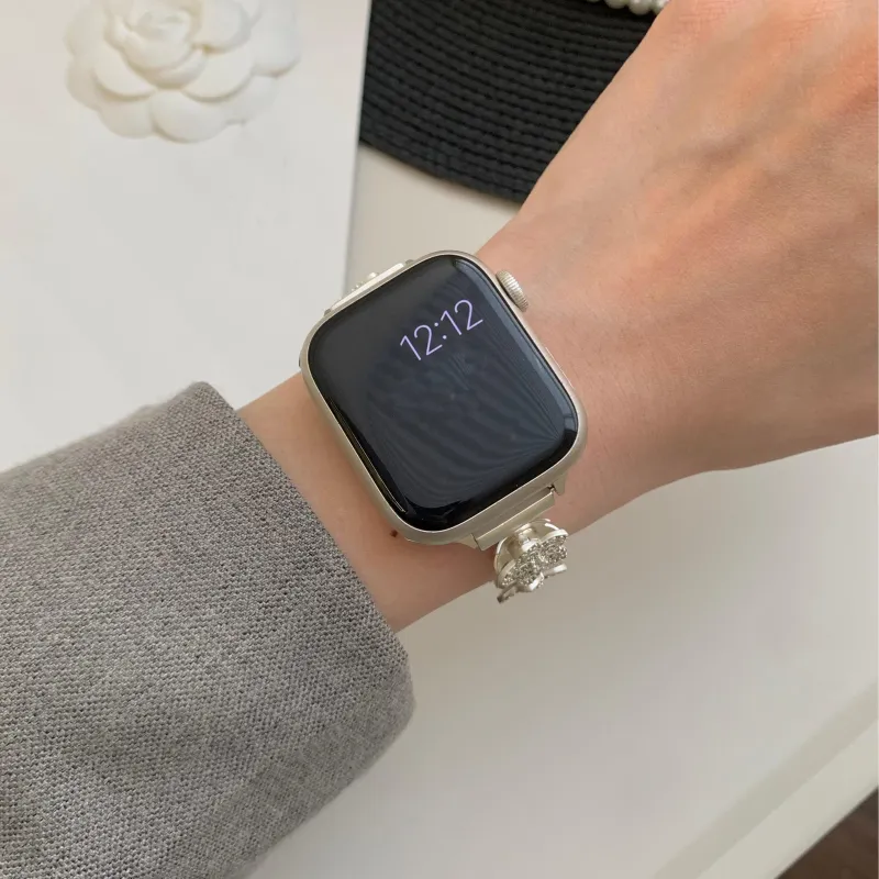 KVZUVUU Apple Compatibility Watch Band Metal-1
