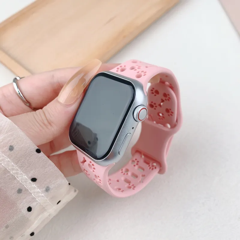 KVZUVUU Apple Compatibility Watch Band Silicone Material-11