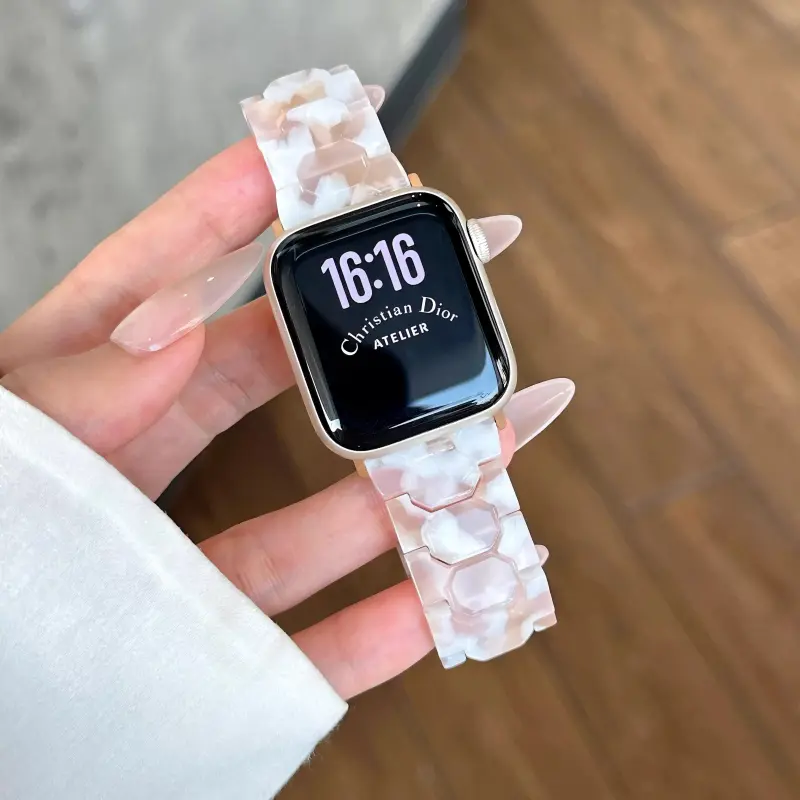 KVZUVUU Apple Compatibility Watch Band Resin Material-11