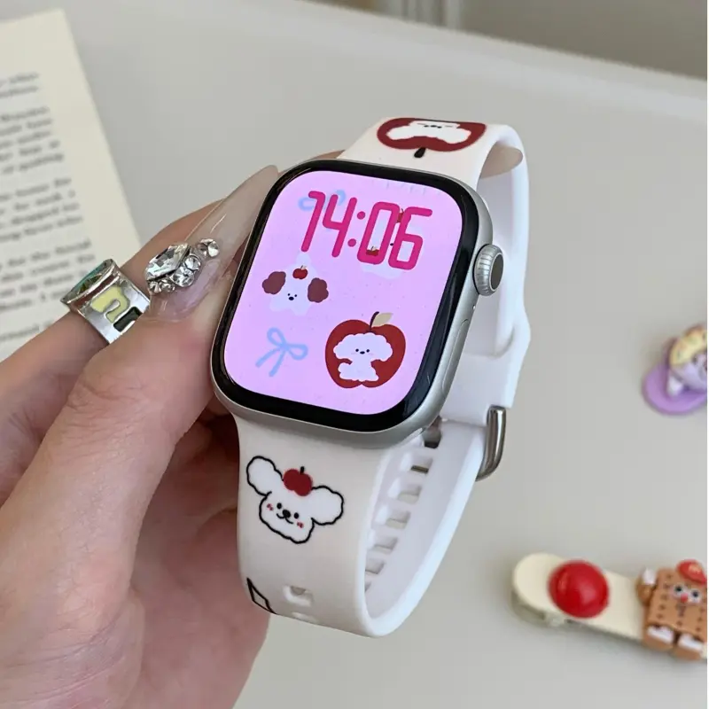 KVZUVUU Apple Compatibility Watch Band Silicone Material-9