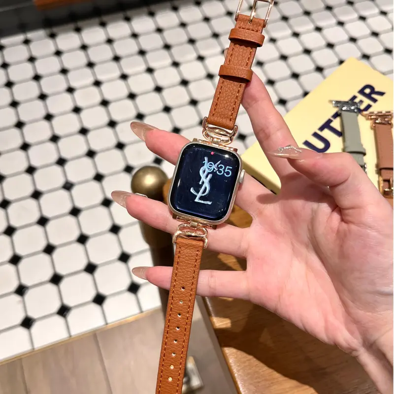 KVZUVUU Watch Band Apple Compatibility Cowhide Leather Material-18