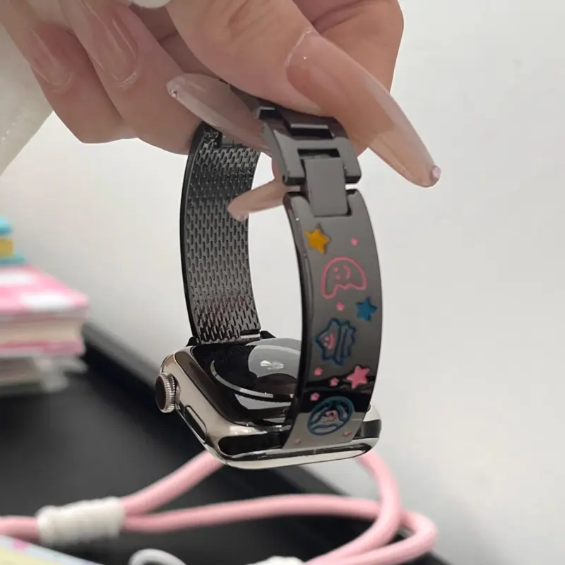 KVZUVUU Watch Band Apple Compatibility Metal-17