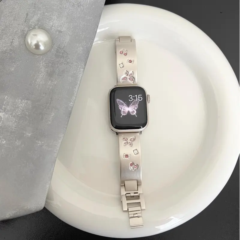 KVZUVUU Watch Band Apple Compatibility Metal-3