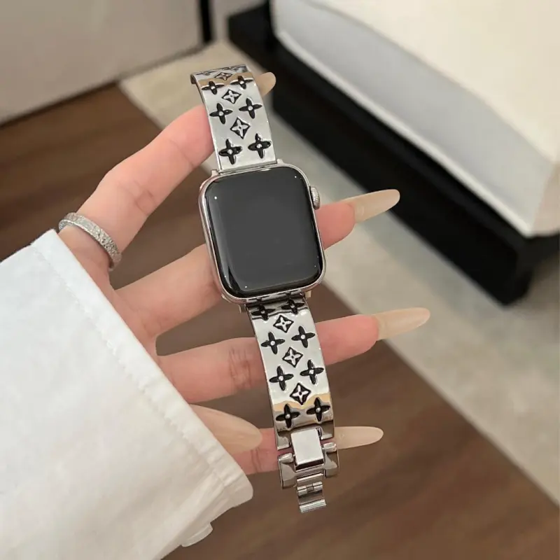 KVZUVUU Apple Compatibility Watch Band Metal-4