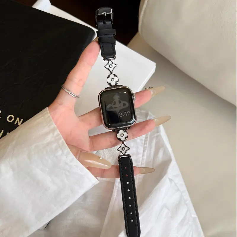 KVZUVUU IwatchS10/s9/8/7/6/Ultra Apple Compatibility Watch Band Cowhide Leather Material-24