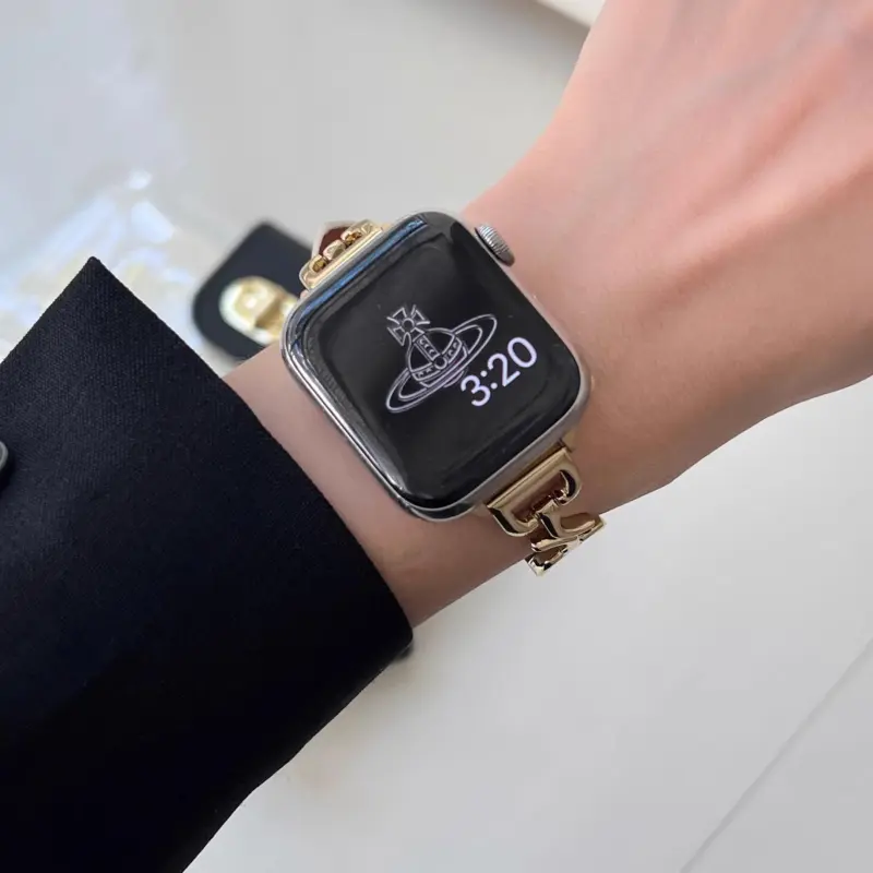 KVZUVUU Watch Band Apple Compatibility Genuine Leather Material-1