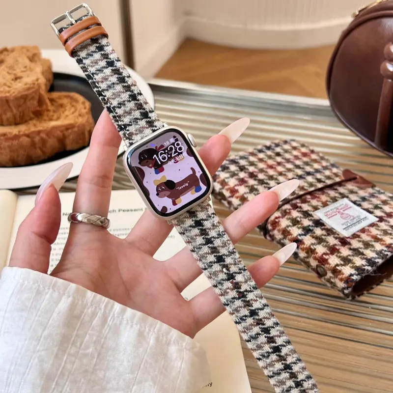 KVZUVUU Watch Band Apple Compatibility Metal-17