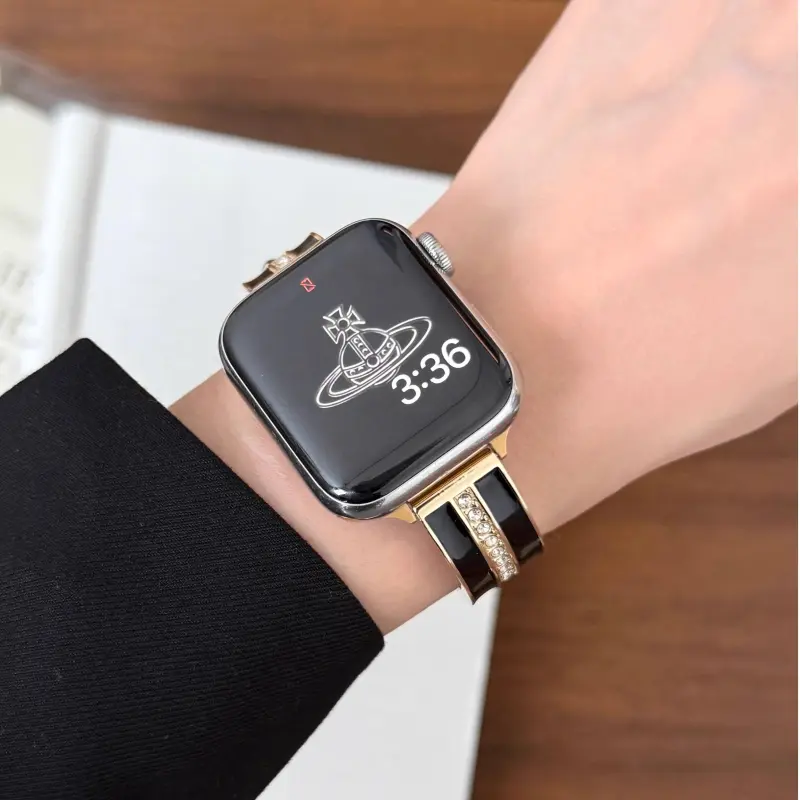 KVZUVUU Watch Band Apple Compatibility Metal-13