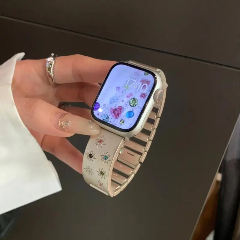 KVZUVUU Apple Compatibility Watch Band Metal-3