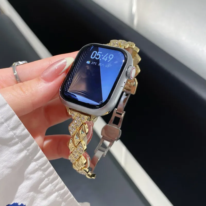 KVZUVUU Apple Compatibility Watch Band Metal-16