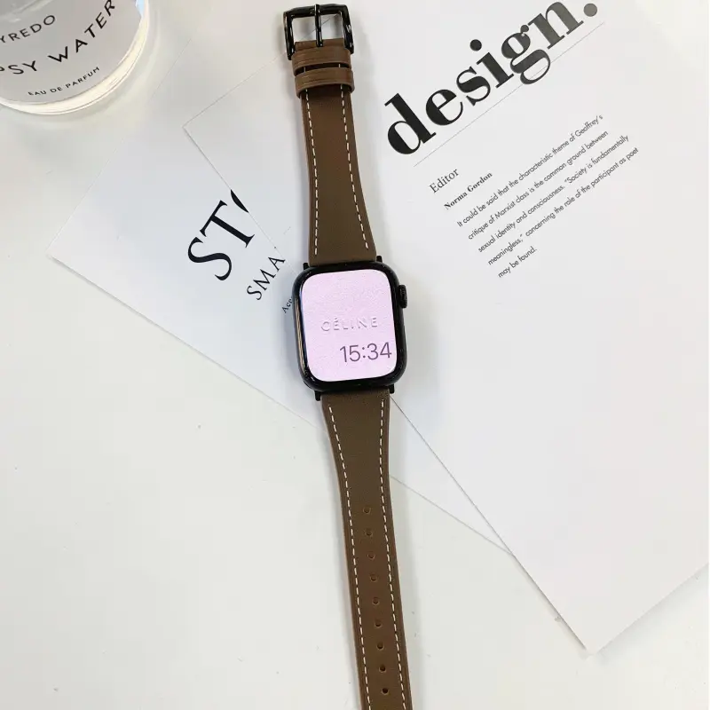 KVZUVUU Watch Band Apple Compatibility Cowhide Leather Material-11