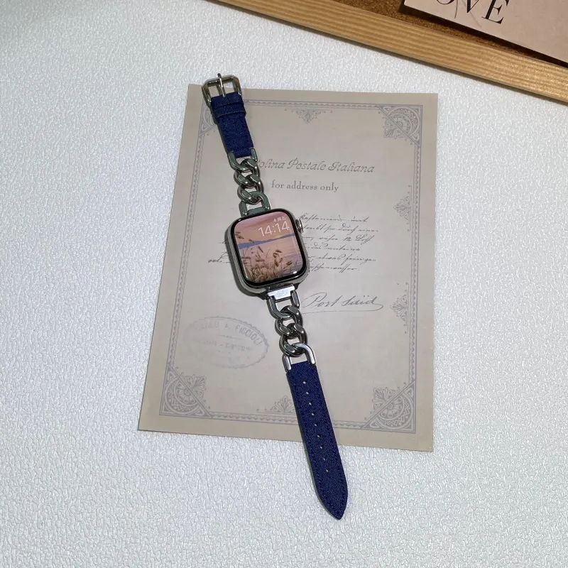 KVZUVUU Apple Compatibility Watch Band Metal-19