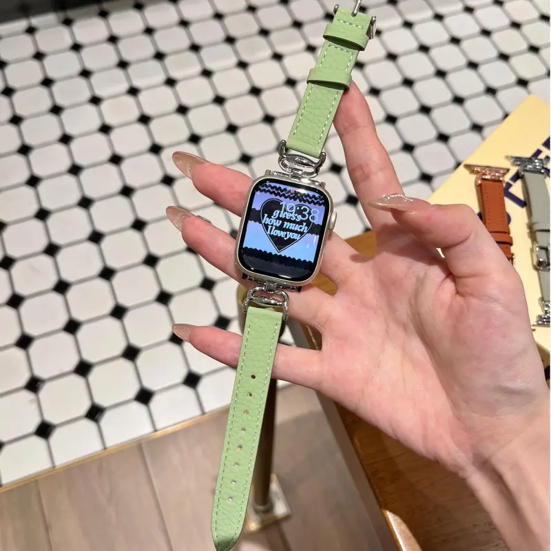 KVZUVUU Watch Band Apple Compatibility Cowhide Leather Material-8