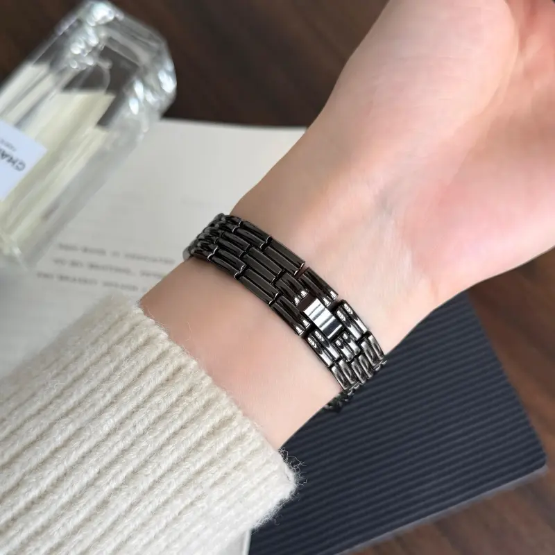 KVZUVUU Apple Compatibility Watch Band Metal-17