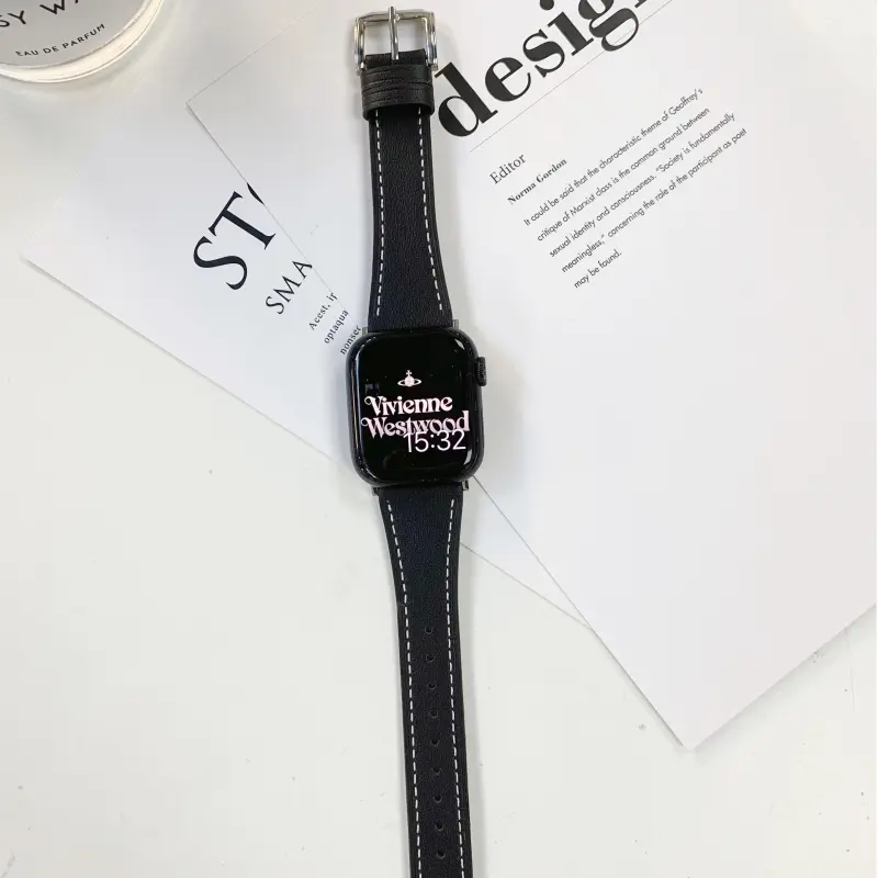 KVZUVUU Watch Band Apple Compatibility Cowhide Leather Material-9
