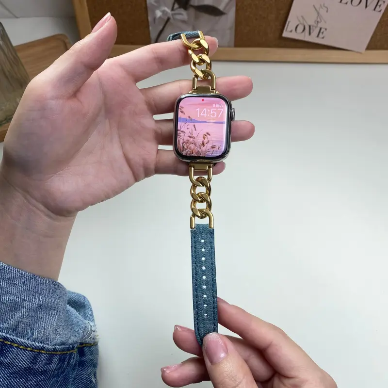 KVZUVUU Apple Compatibility Watch Band Metal-11