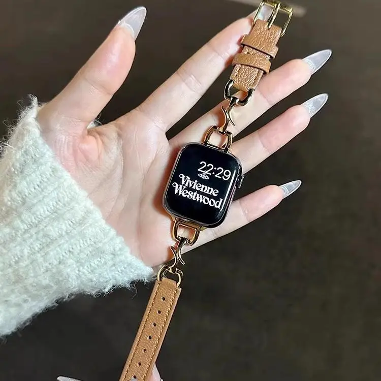 KVZUVUU Watch Band Apple Compatibility Metal-11