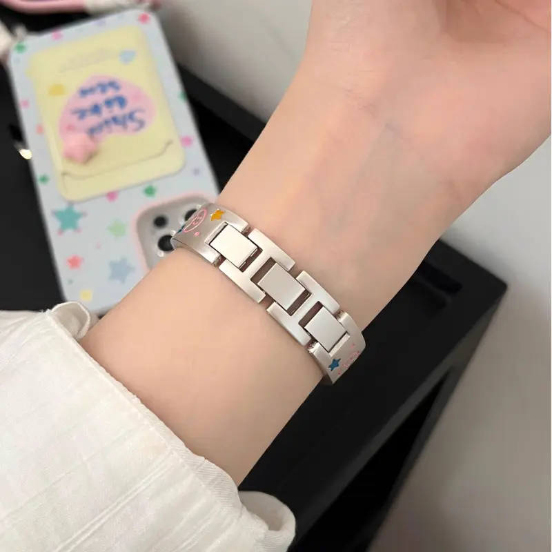 KVZUVUU Watch Band Apple Compatibility Metal-8