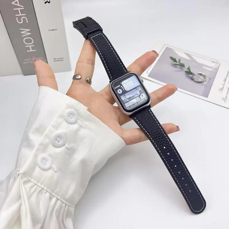 KVZUVUU Apple Compatibility Watch Band Cowhide Leather Material-7