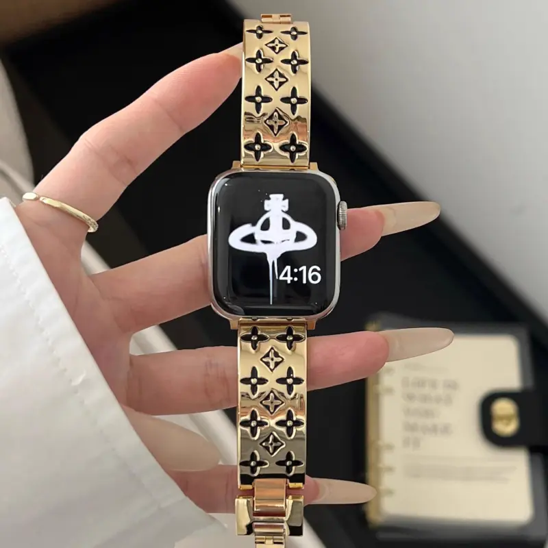 KVZUVUU Watch Band Apple Compatibility Metal-4