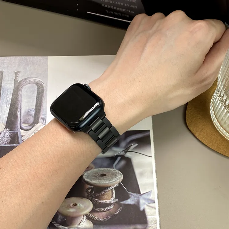 KVZUVUU Apple Compatibility Watch Band Stainless Steel, Rubber Material-8