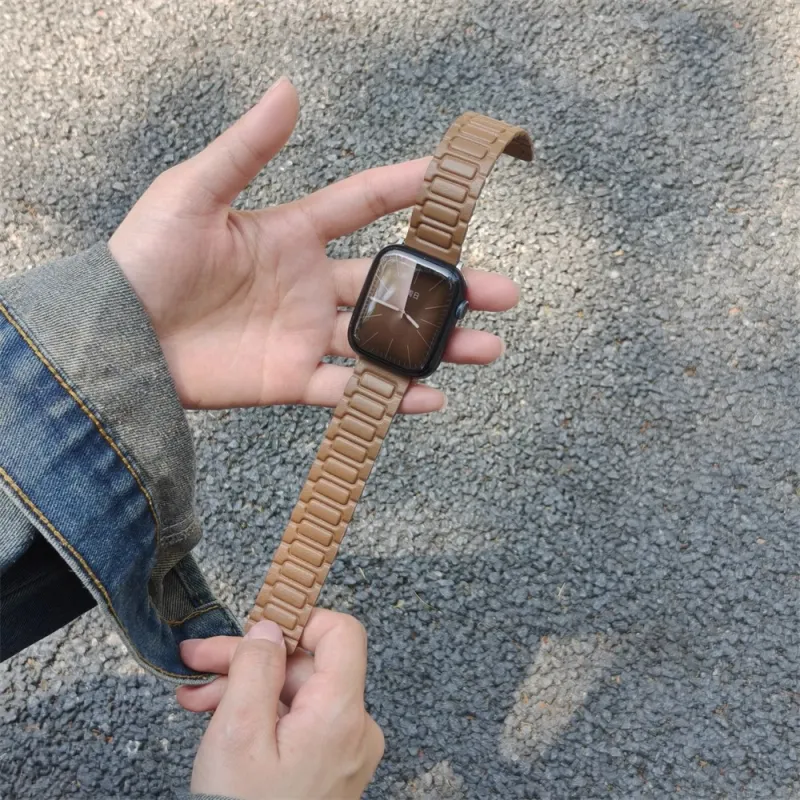 KVZUVUU Apple Compatibility Watch Band Cowhide Leather Material-16