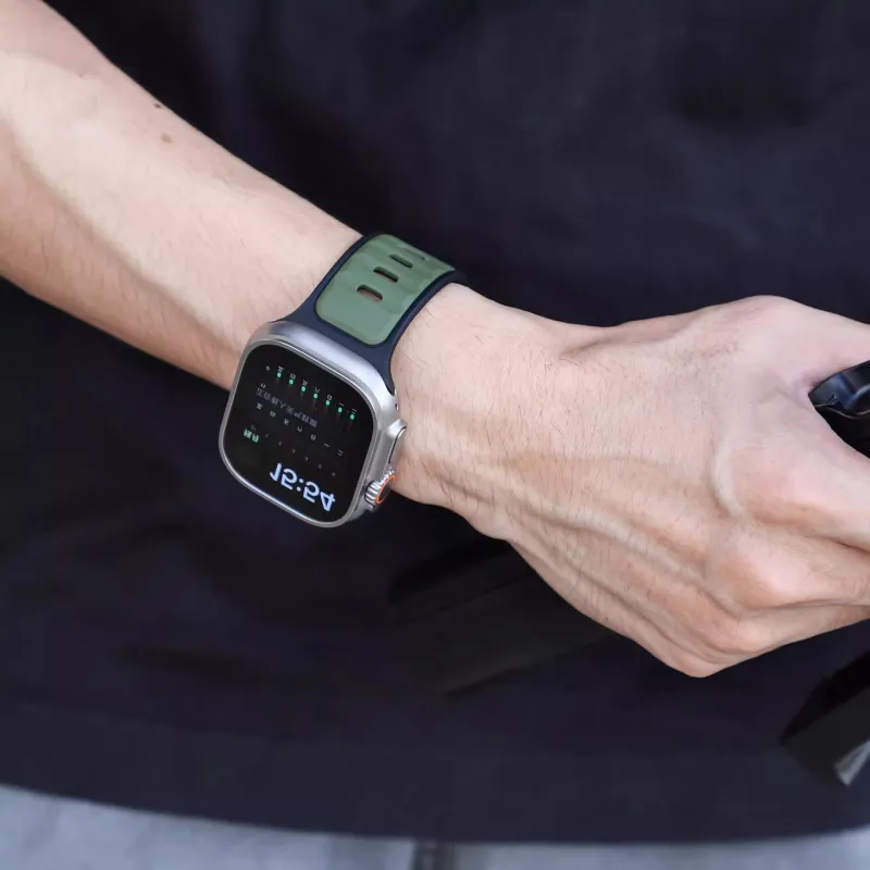 KVZUVUU Apple Compatibility Watch Band Silicone Material-13