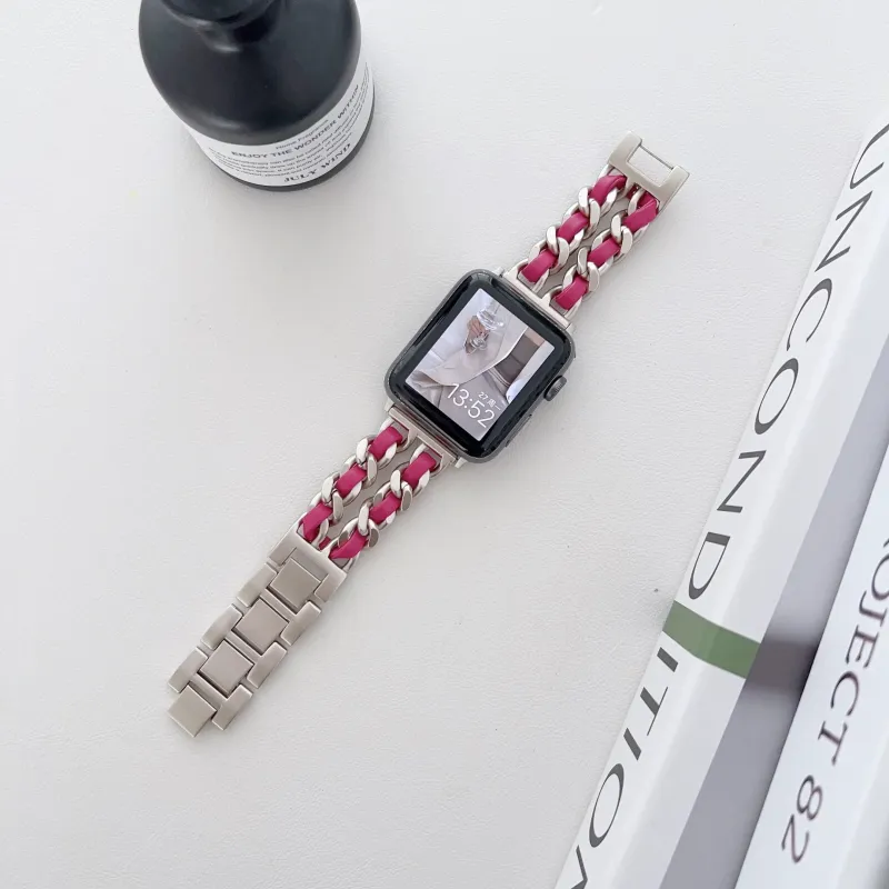KVZUVUU Apple Compatibility Watch Band Metal-11
