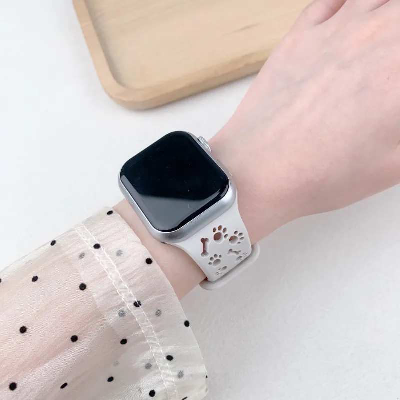 KVZUVUU Apple Compatibility Watch Band Silicone Material-2