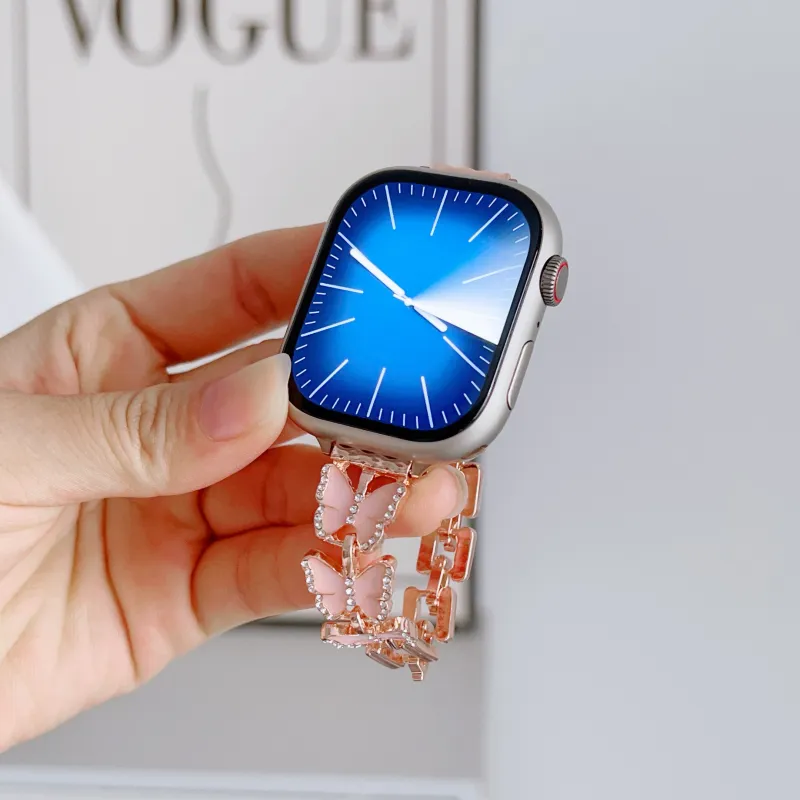 KVZUVUU Apple Compatibility Watch Band Metal-3