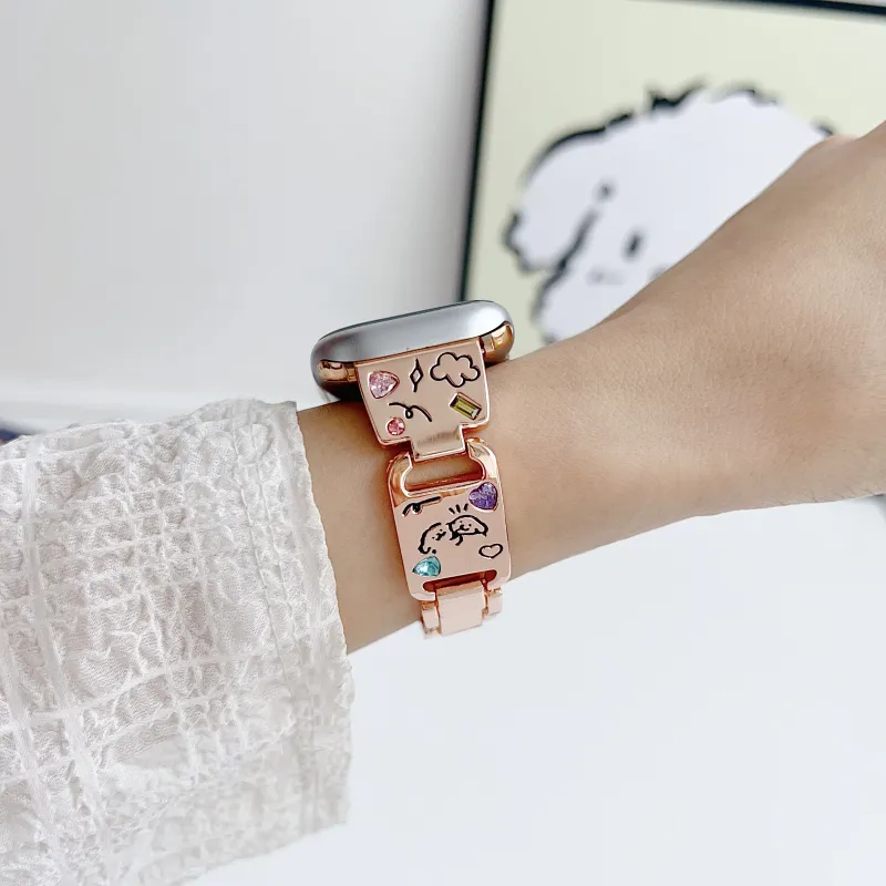 KVZUVUU Apple Compatibility Watch Band Metal-9
