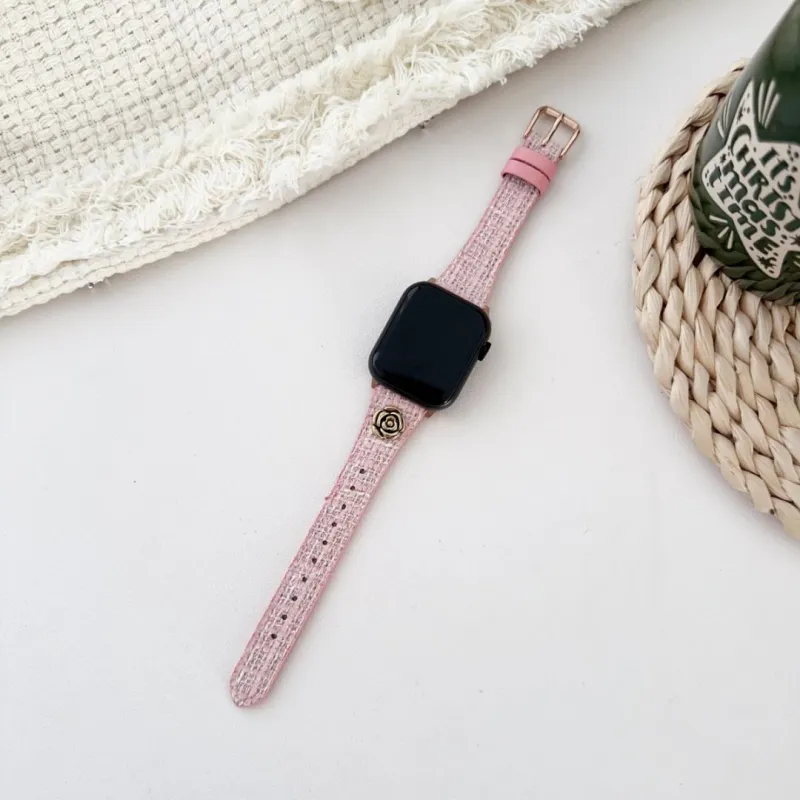 KVZUVUU Apple Compatibility Watch Band Fabric Material-3