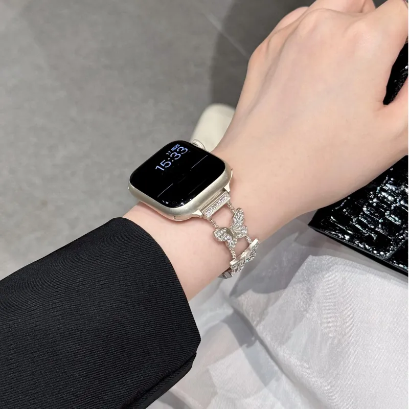 KVZUVUU Apple Compatibility Watch Band Metal-1