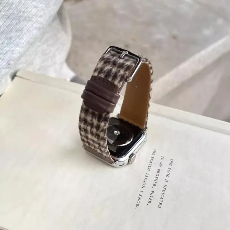 KVZUVUU Watch Band Apple Compatibility Metal, Leather Material-18