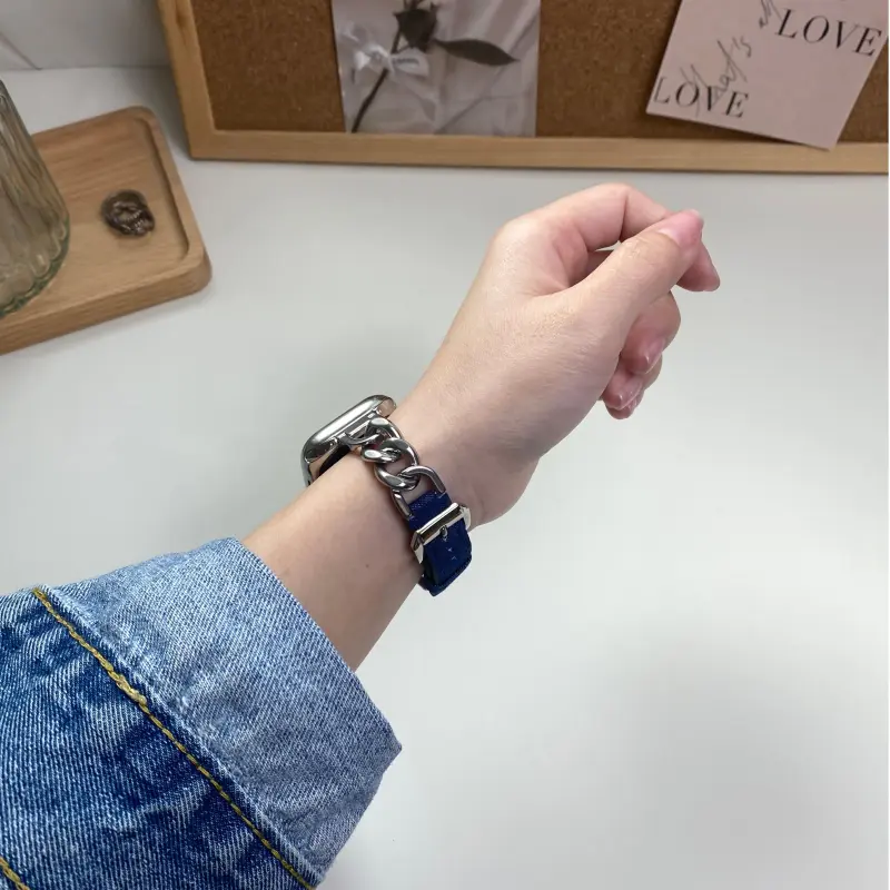 KVZUVUU Apple Compatibility Watch Band Metal-17