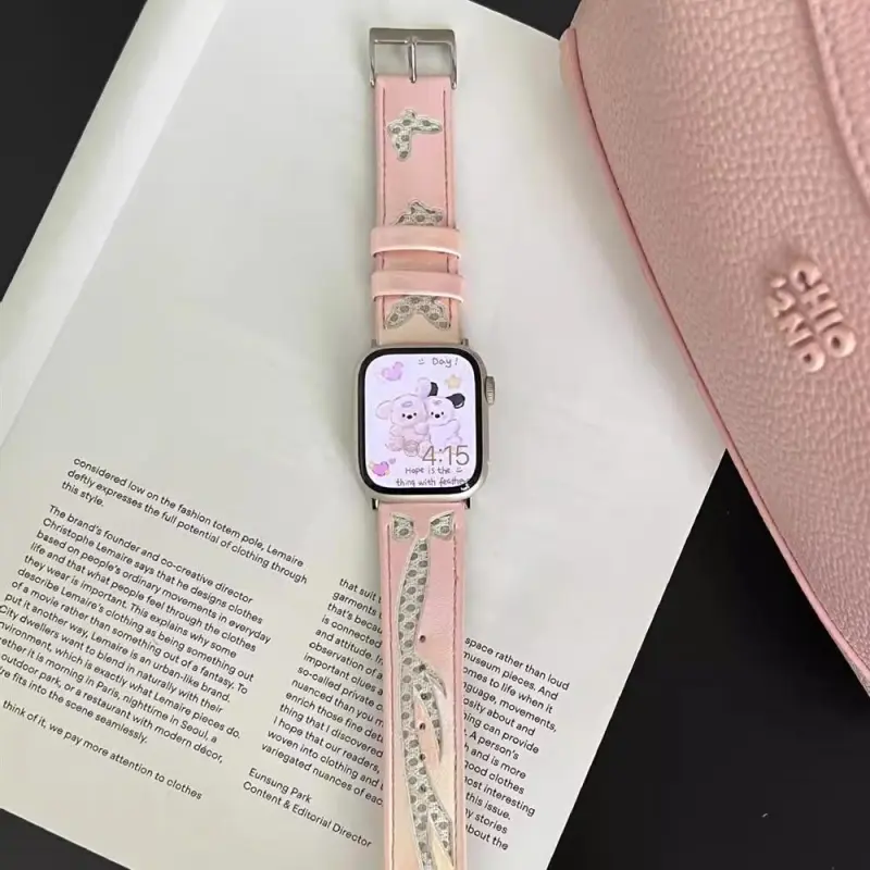 KVZUVUU Watch Band Apple Compatibility Cowhide Leather Material-9