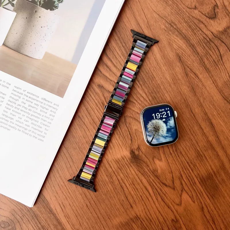 KVZUVUU Apple Compatibility Watch Band Metal-3