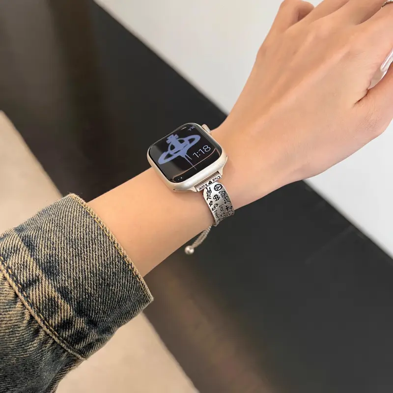 KVZUVUU Watch Band Apple Compatibility Metal-10