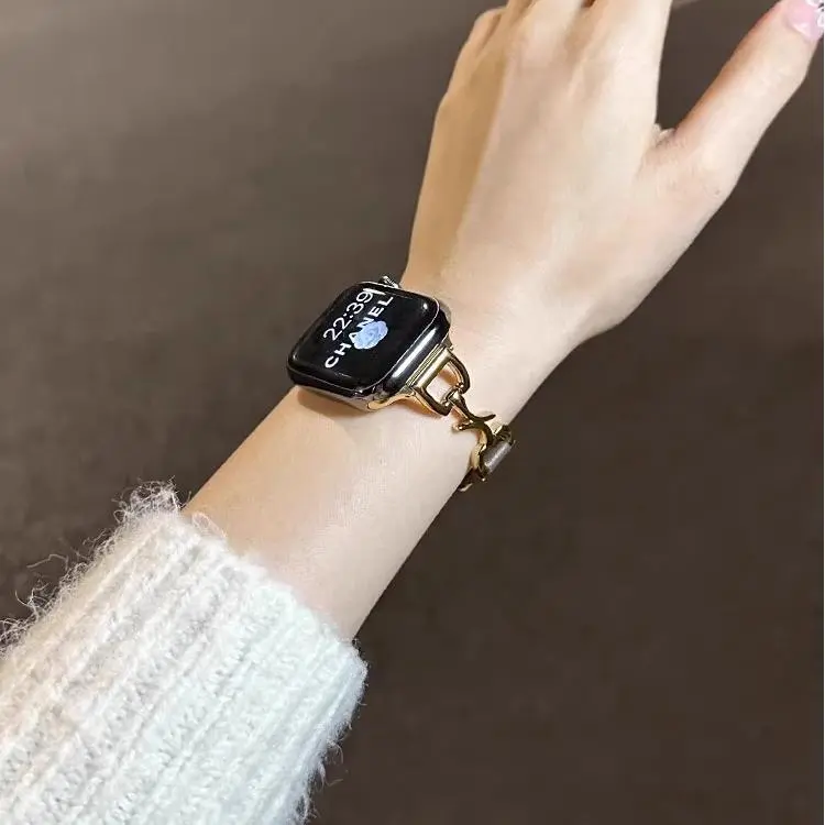 KVZUVUU Watch Band Apple Compatibility Metal-13