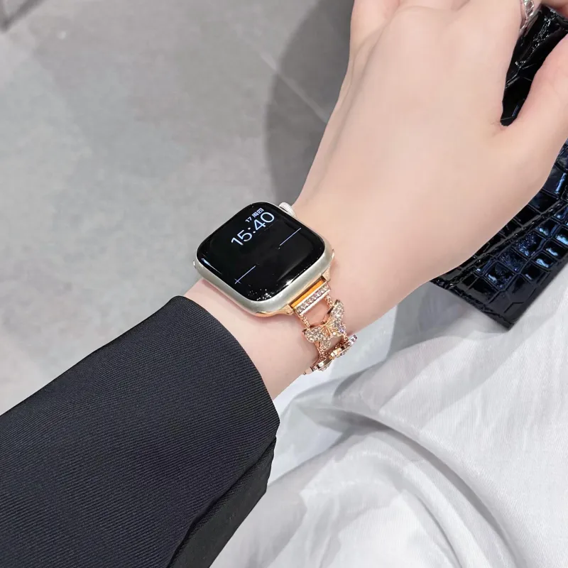 KVZUVUU Apple Compatibility Watch Band Metal-10