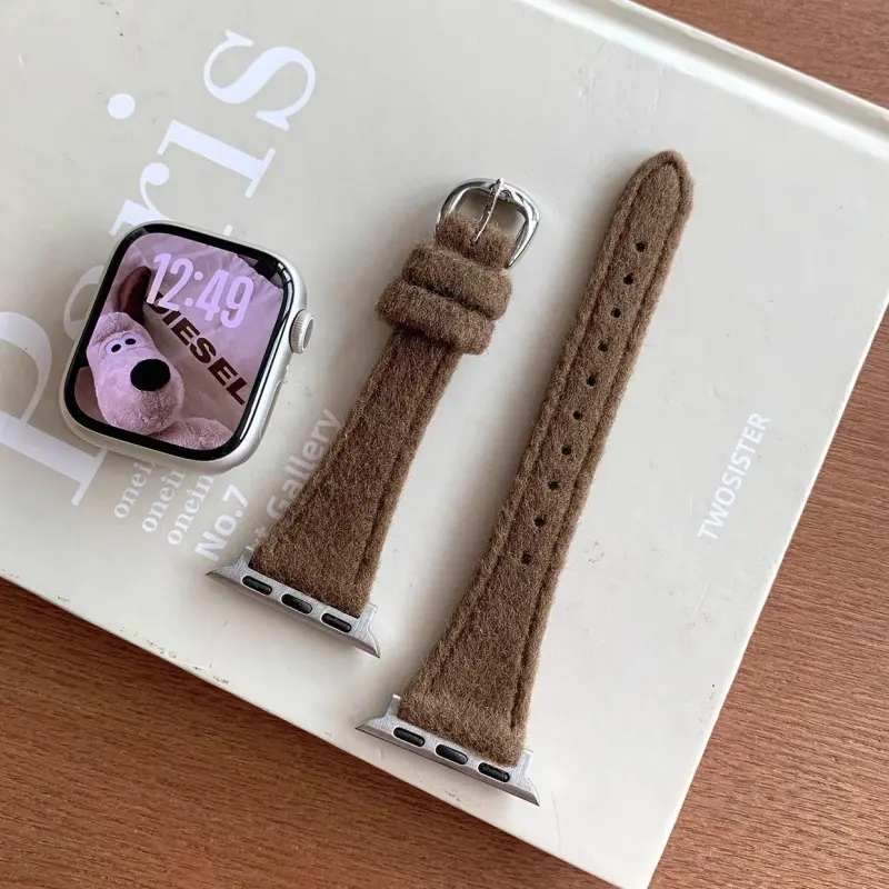KVZUVUU Watch Band Apple Compatibility Woolen, Metal-21