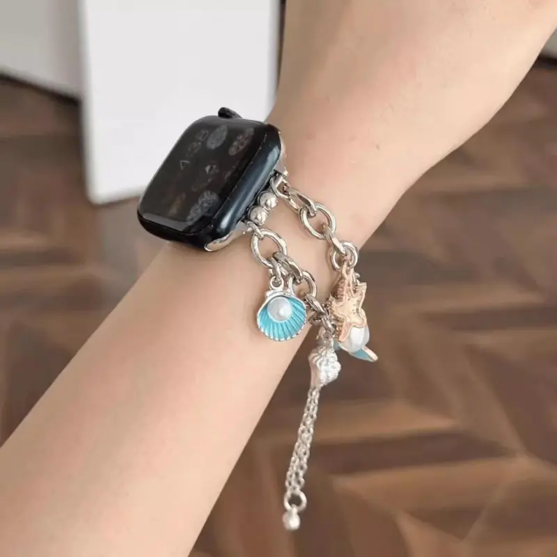 KVZUVUU Apple Compatibility Watch Band Metal-4