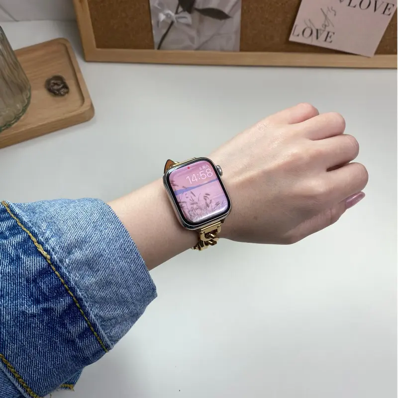 KVZUVUU Apple Compatibility Watch Band Metal-8