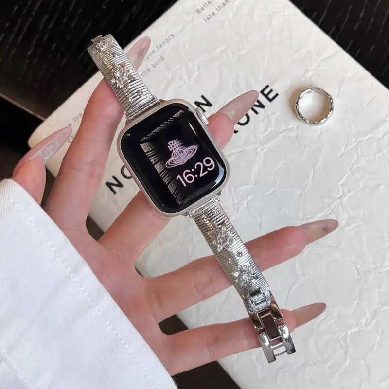 KVZUVUU Watch Band Apple Compatibility Metal-10