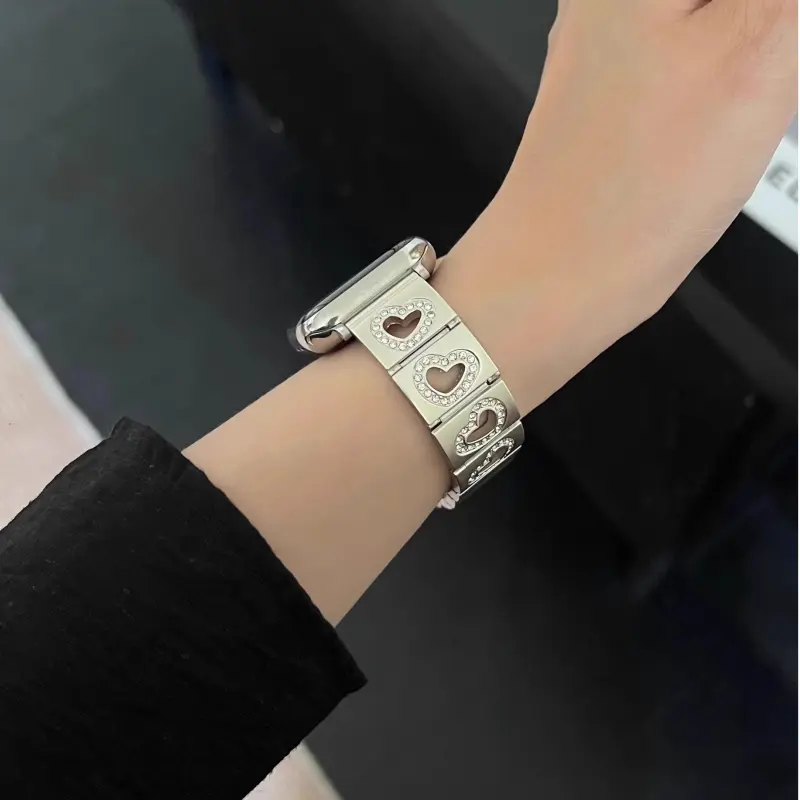 KVZUVUU Watch Band Apple Compatibility Metal-11