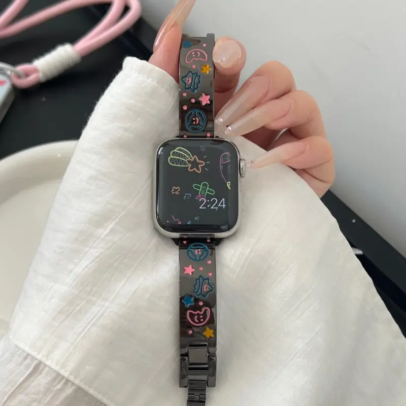 KVZUVUU Apple Compatibility Watch Band Metal-7