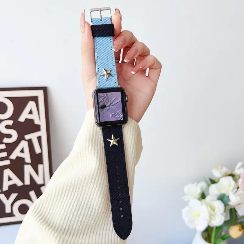 KVZUVUU Apple Compatibility Watch Band Canvas Material-5