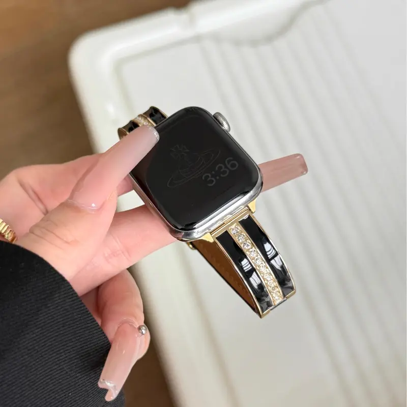 KVZUVUU Watch Band Apple Compatibility Metal-11