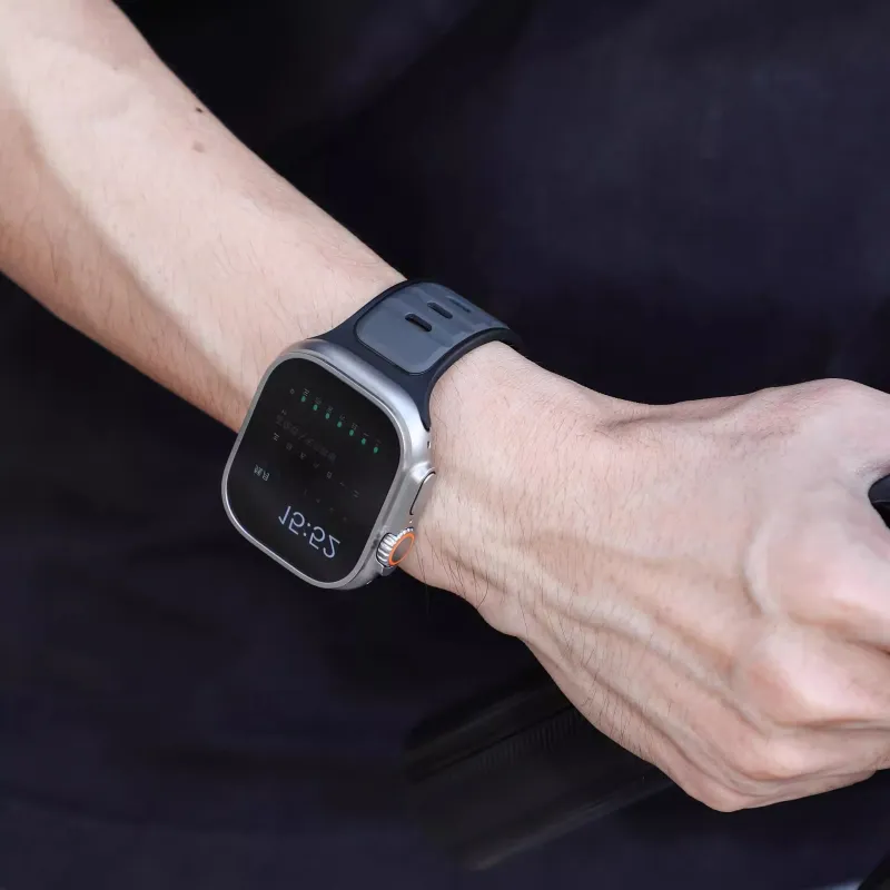KVZUVUU Apple Compatibility Watch Band Silicone Material-17