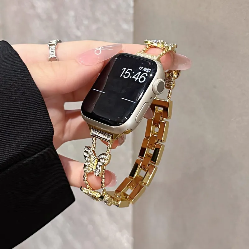 KVZUVUU Apple Compatibility Watch Band Metal-6